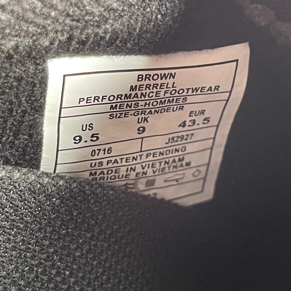 Merrell Jungle Moc Men's 9.5 Brown Nubuck Slip On Loafer Casual Shoes Waterproof - Picture 9 of 9